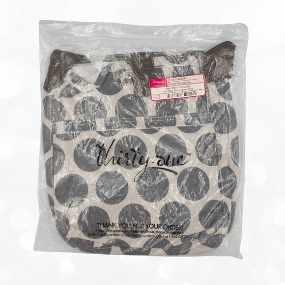 thirty-one Handbags - NWT Crossbody bag Thirty-One Retro Metro Crossbody | Grey Mod Dot | NIP